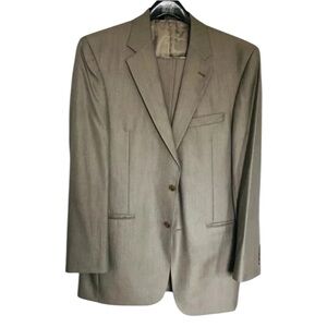 Jos A Bank Men’s Taupe Tan 2 Piece Suit Set 40L and 34L Wool Silk Blend
